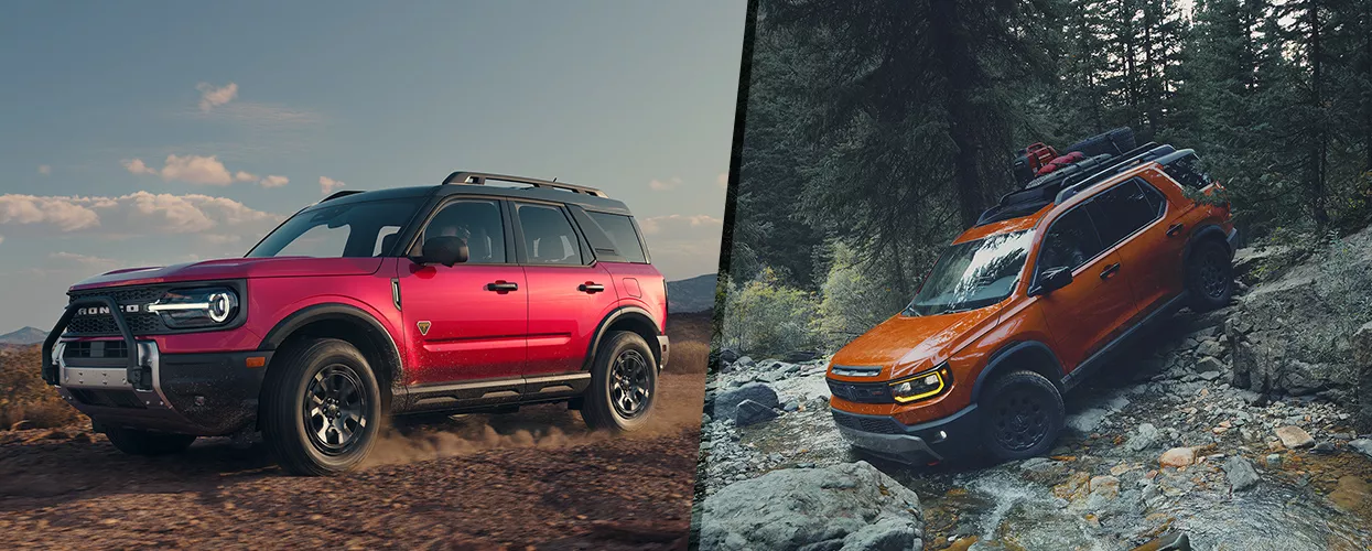 Ford Bronco and Honda Passport side by side