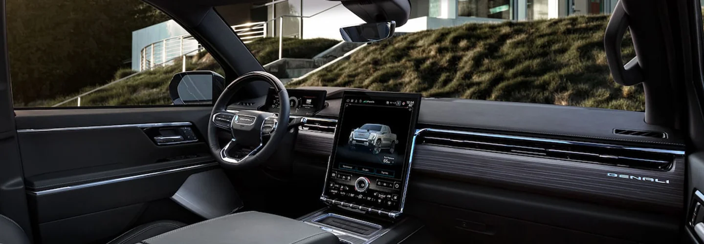 view of the front seat of a 2024 GMC Sierra EV Denali Edition 1
