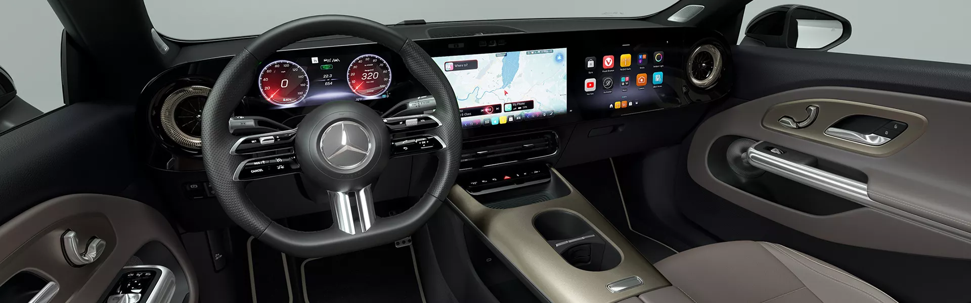 Luxury vehicle interior seating area