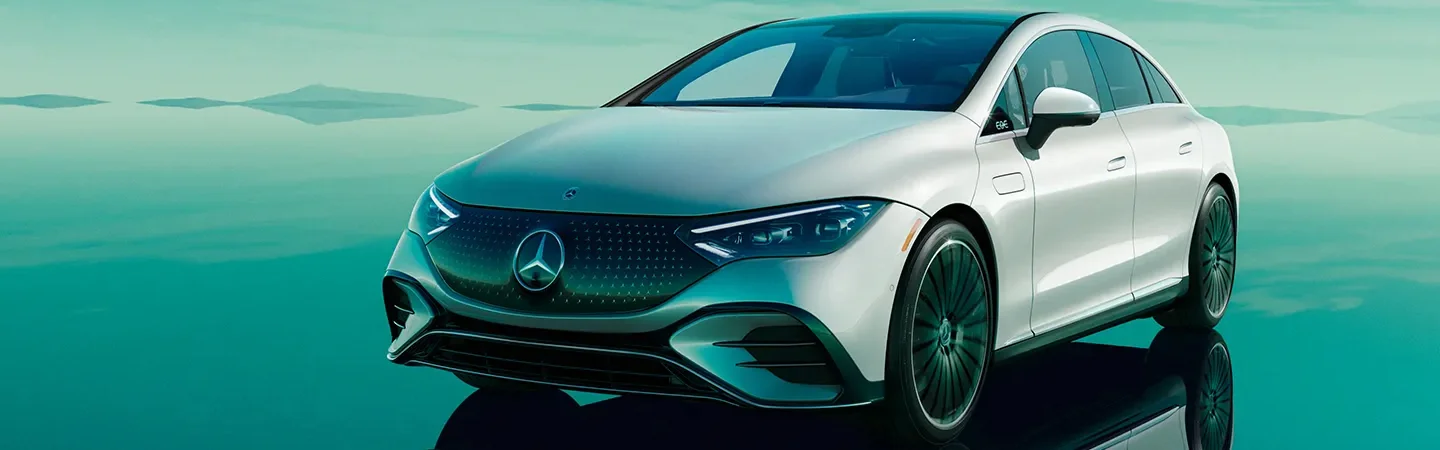 Mercedes-Benz EQE Sedan on the road