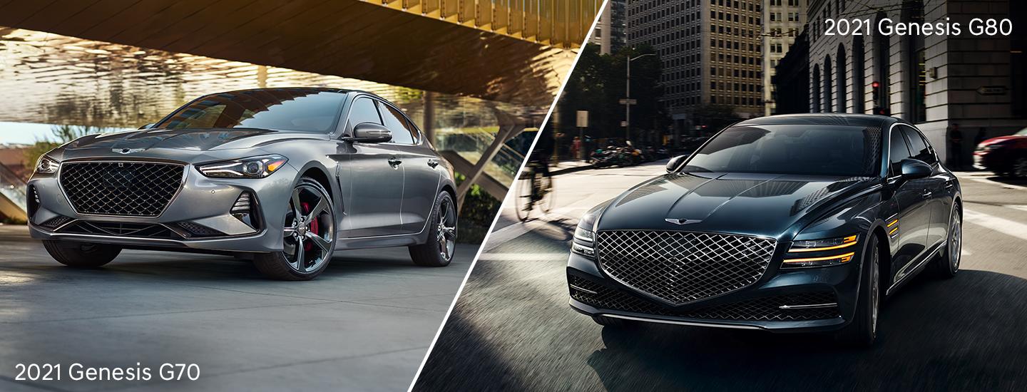 Comparing the allnew 2021 Genesis G70 vs. Genesis G80