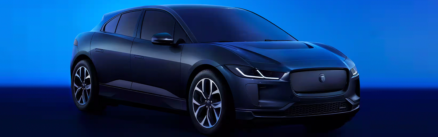 2024 Jaguar I-PACE Specs side front in blue colour