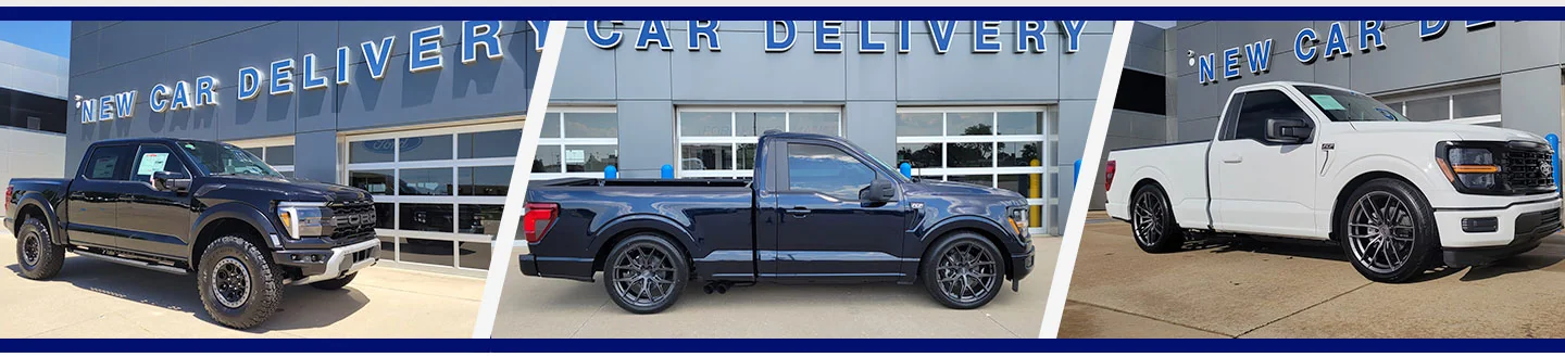 Front side view of Ford Truck