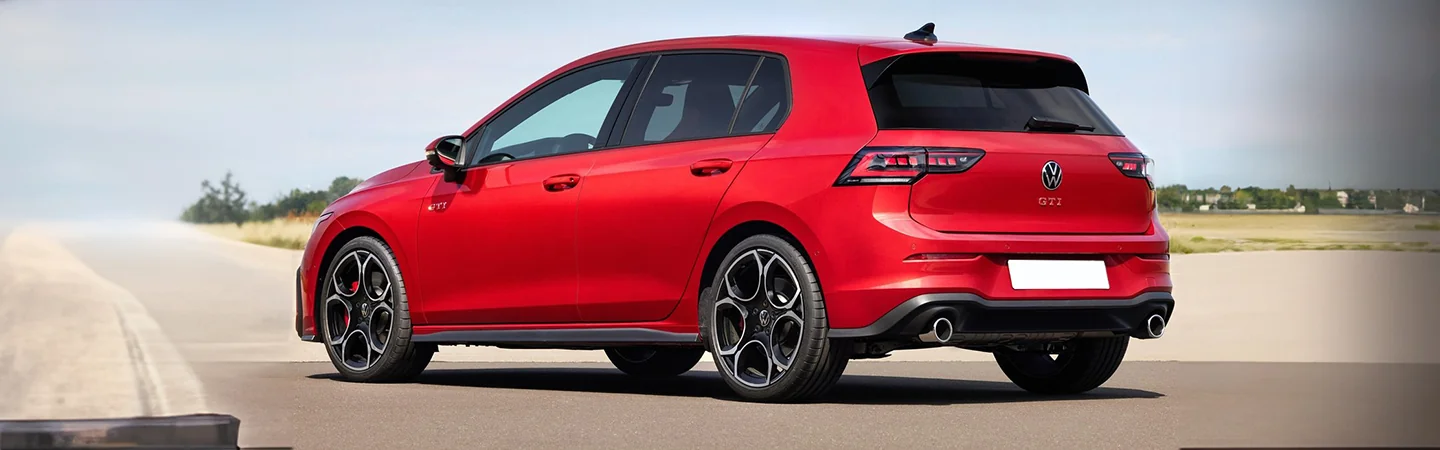 2024 Volkswagen Golf GTI Specs red color back view