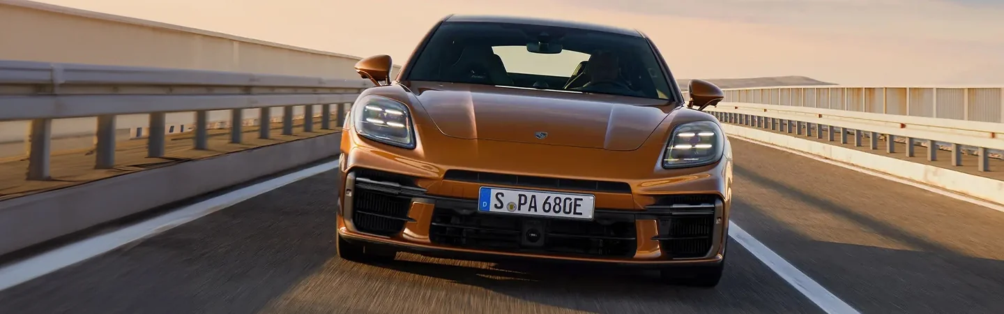 2025 Porsche Panamera Configurations color golden frontview 