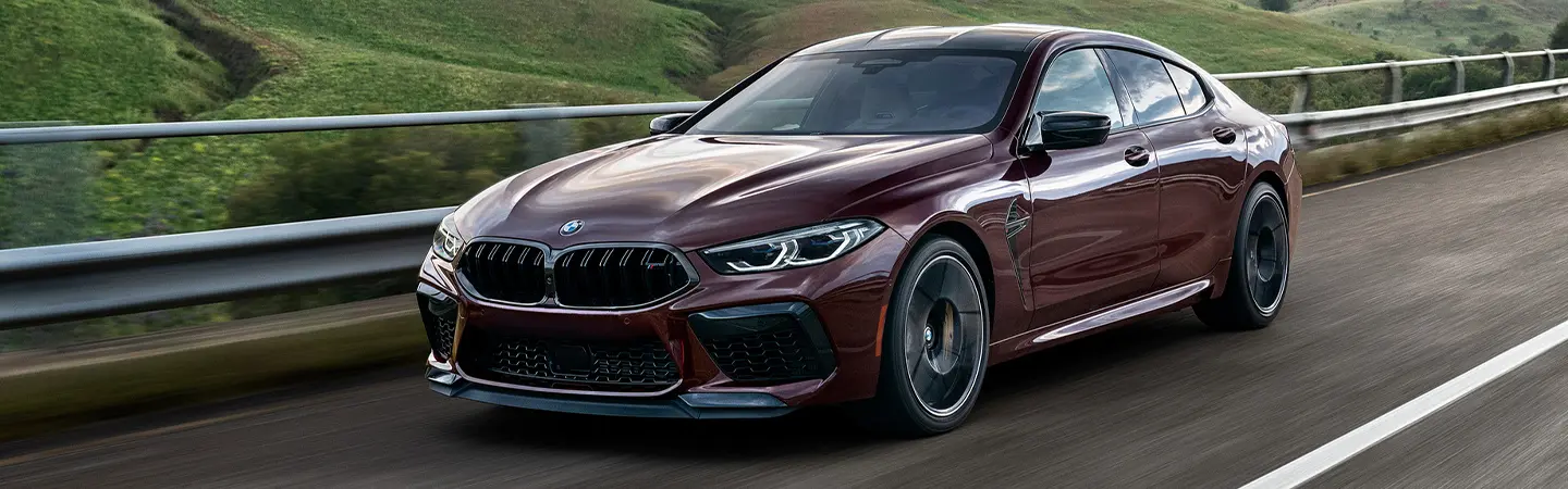 2024 BMW M8 Specs Back view in blue colour