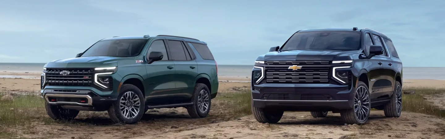 2025 Chevrolet Suburban Specs black color and front view