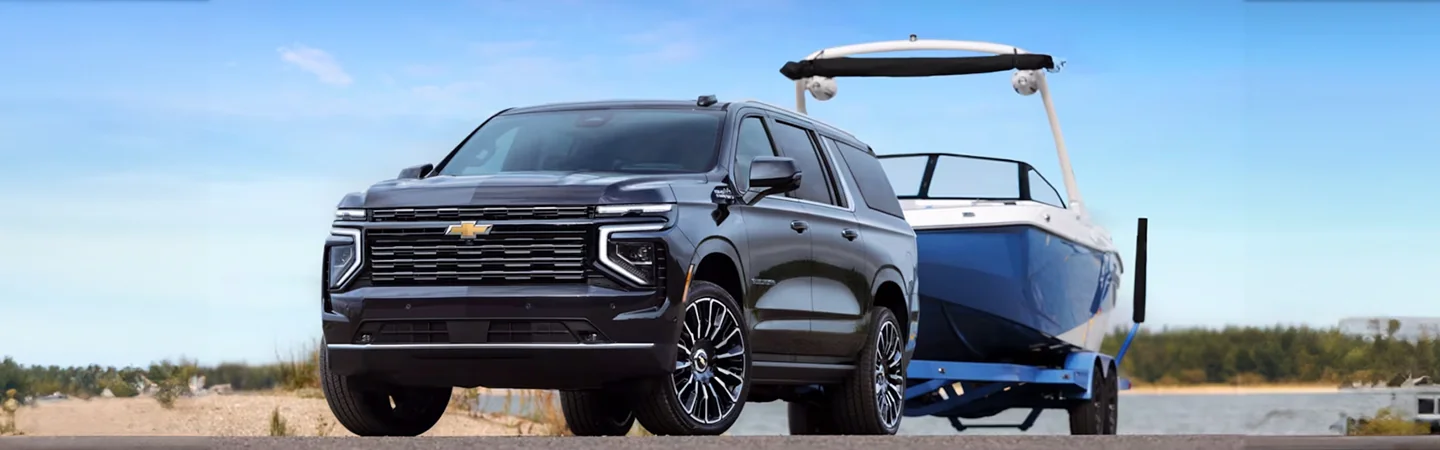 2025 Chevrolet Suburban Specs black color and front view