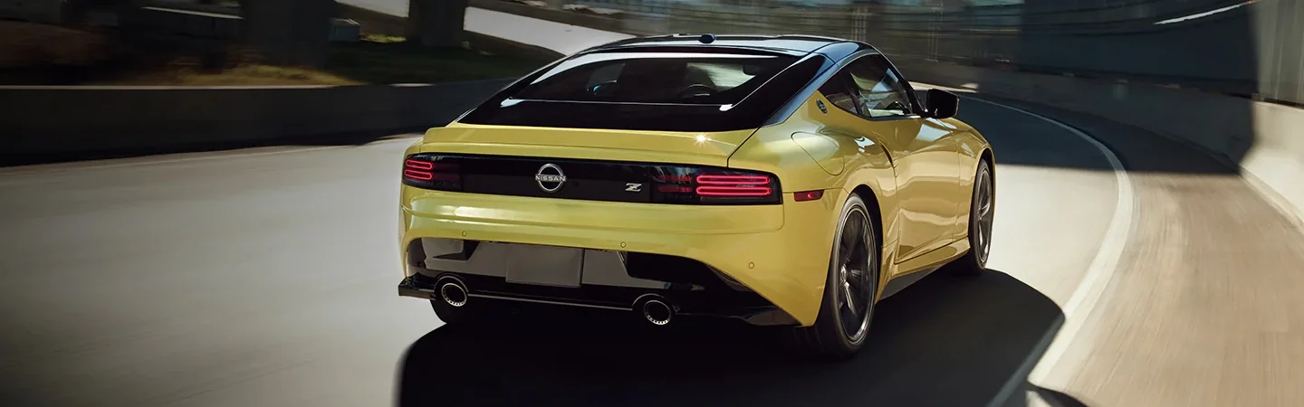 2024 Nissan Z yellow back view