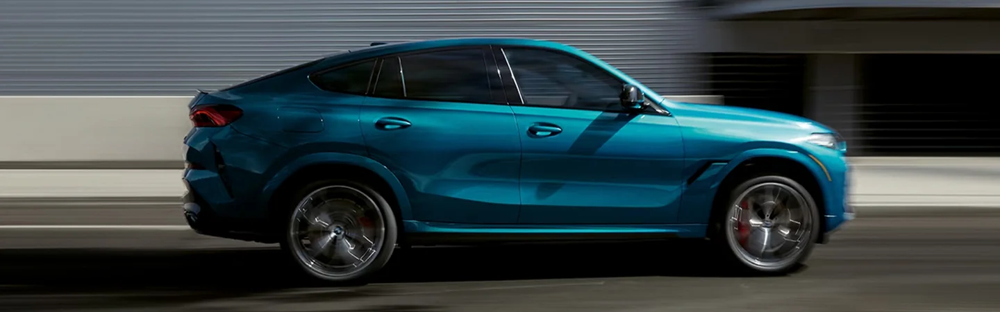 2024 BMW X6 Price side front in blue