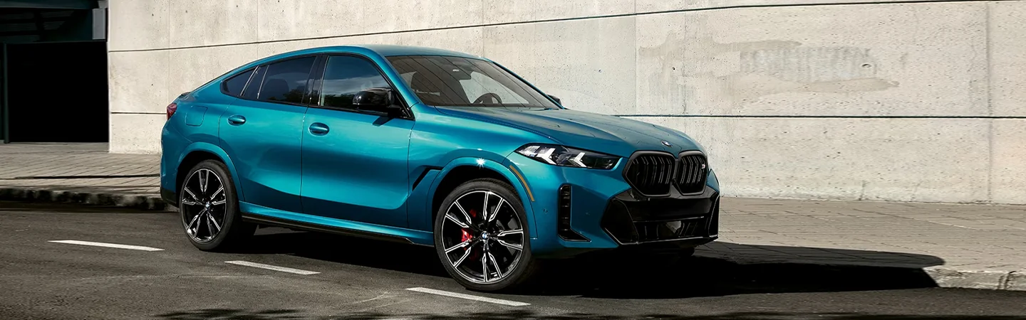 2024 BMW X6 Price front side in blue