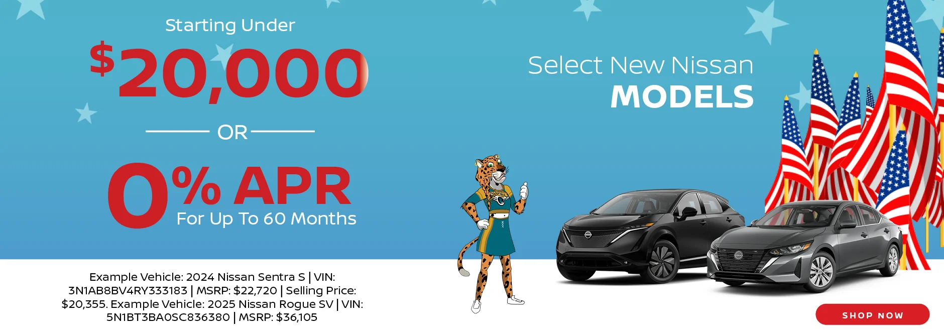 Select New Nissan Models Starting At $20,000 0% APR For Up To 60 Months