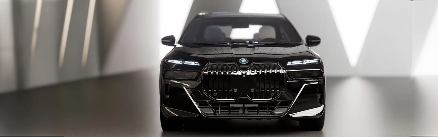 2024 BMW i7 Specs front side in black 