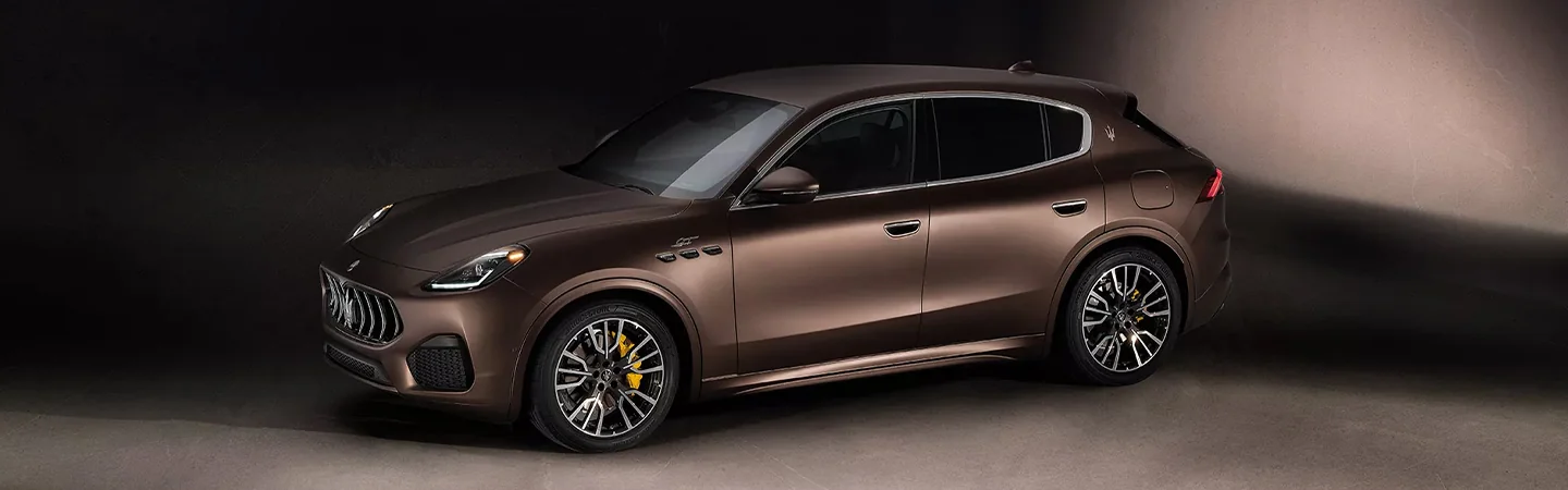 2024 Maserati Grecale vs Mercedes-Benz GLC brown color and side view