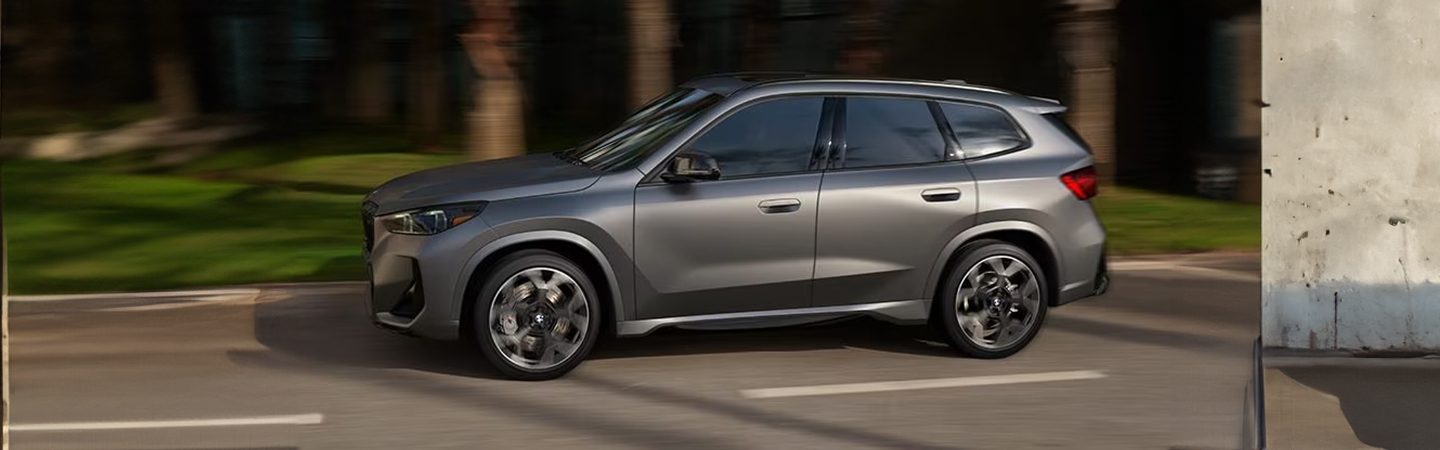2024 BMW X1 Specs side front in silver