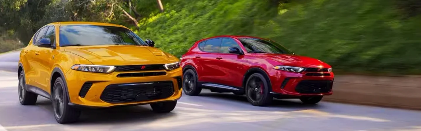 2024 Dodge Hornet Specs yellow red color frontview