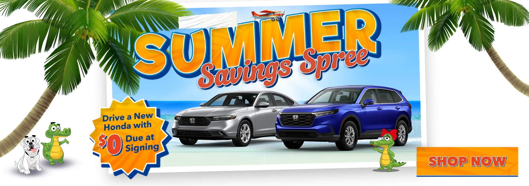 Summer Savings Spree - Drive a New Honda with $0 Due at Signing