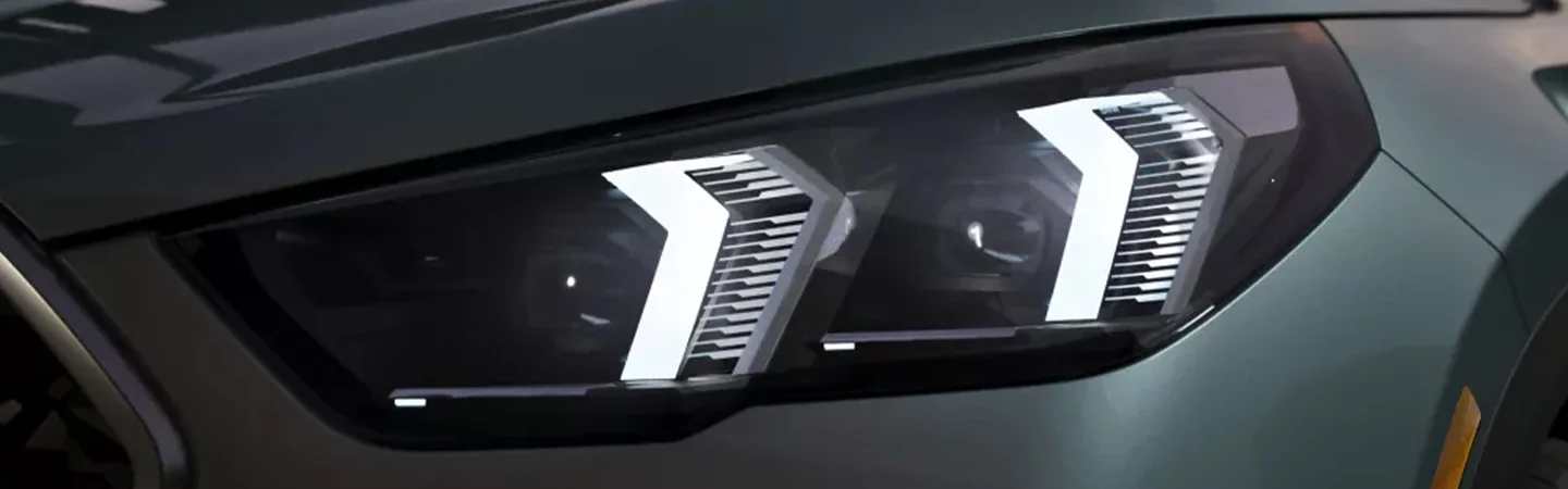 2024 BMW X2 Specs headlight view blue
