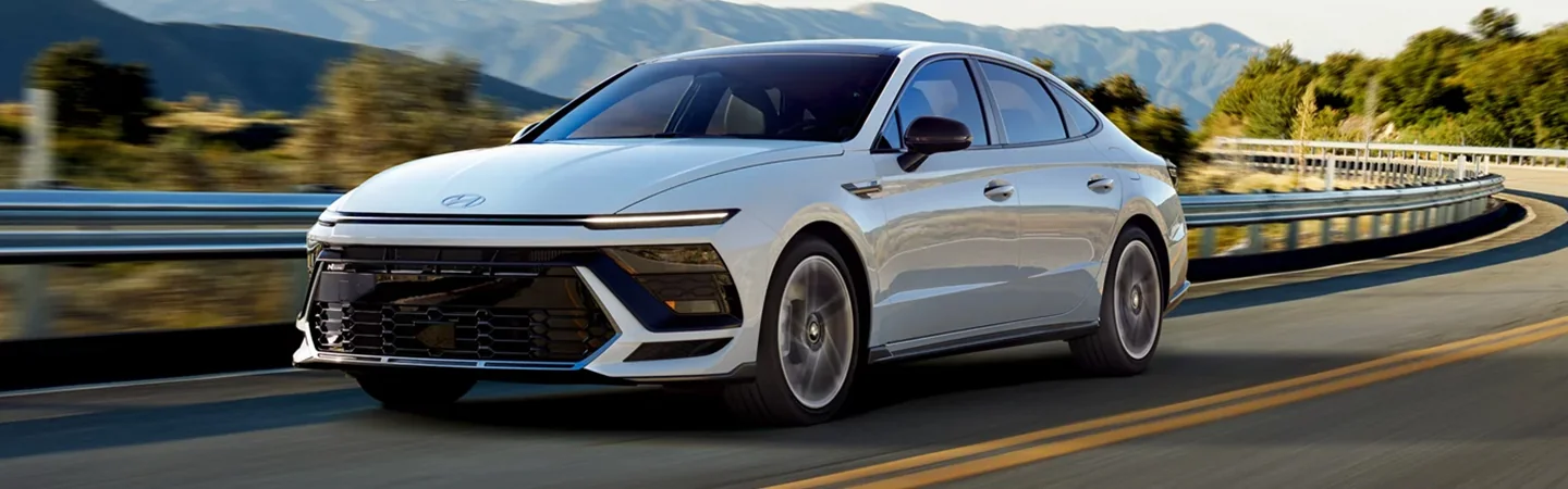 2024 Hyundai Sonata Specs front side in white