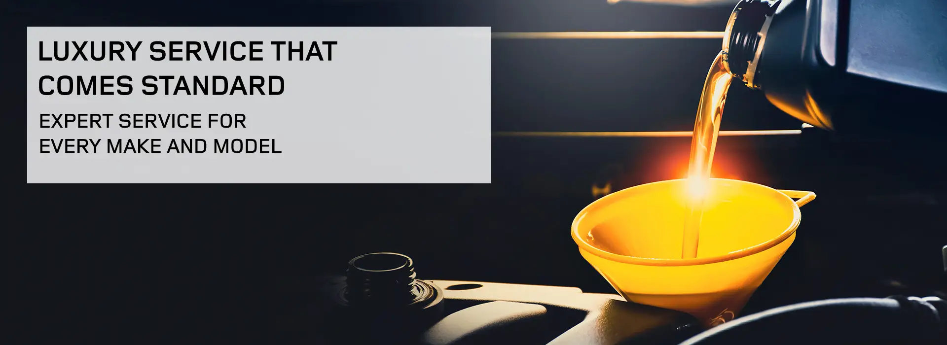 Luxury service that comes standard. Expert service for every make and model