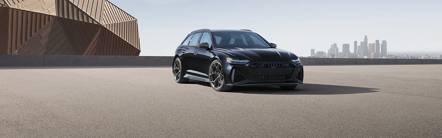a black 2025 Audi RS6 Avant Performance