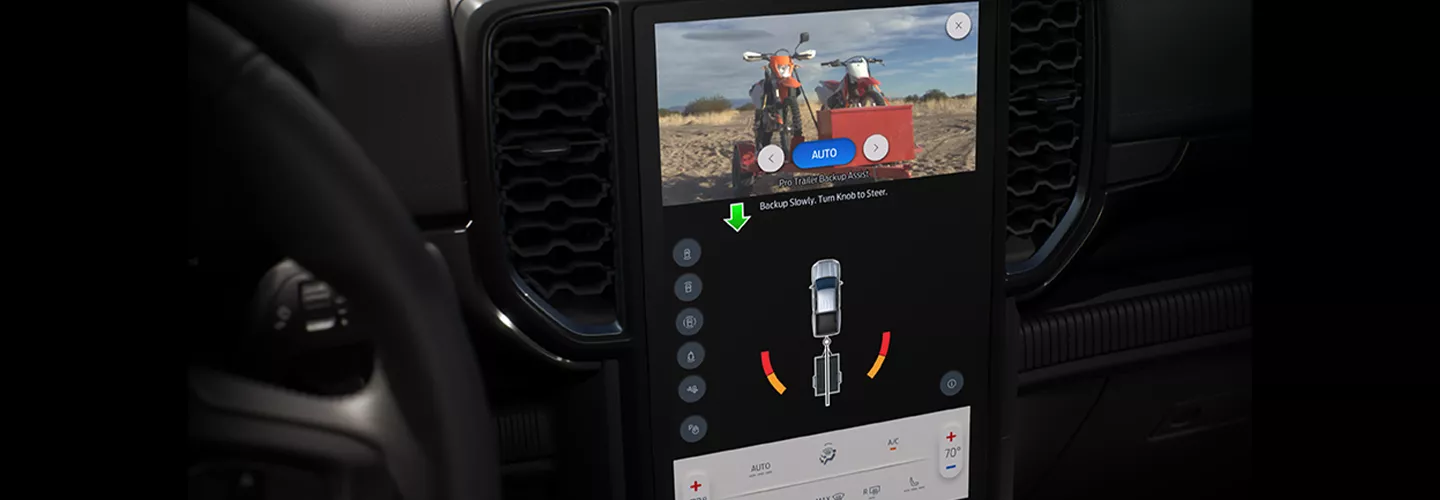 Interior view of the 2025 Ford Ranger Raptor®