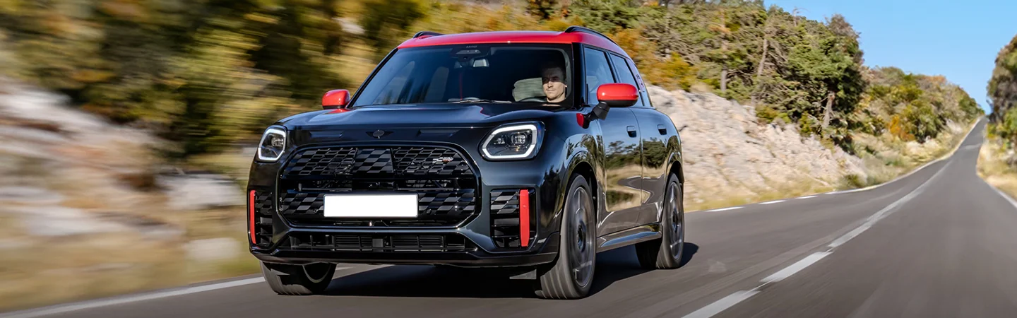 2025 MINI Cooper JCW Specs black color front view
