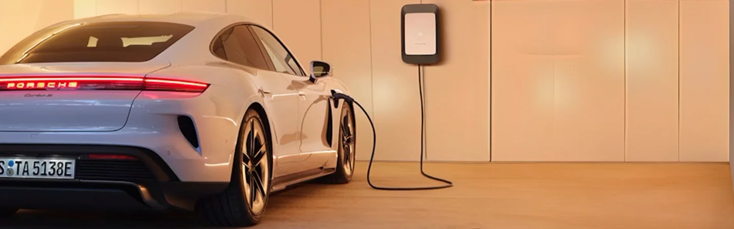 2024 Porsche Taycan Specs sliver color and back view