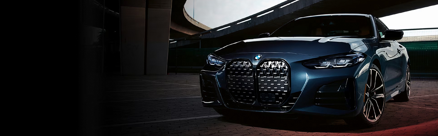 2024 BMW 4 Series Coupe blue frontview