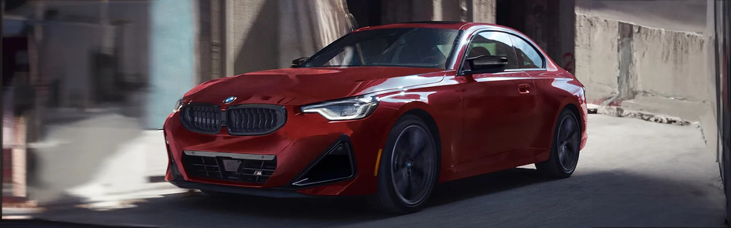 2024 BMW 2 Series front side in red 