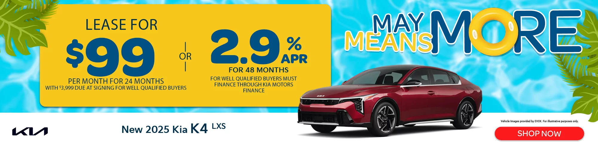 2025 Kia K4 LXS Lease For $99 Per Month For 24 Months With $3,999 Due At Signing  OR 2.49% APR for 48 Months 