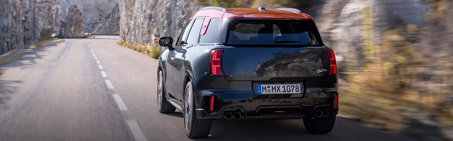2025 MINI Countryman S ALL4 Specs black color back side view