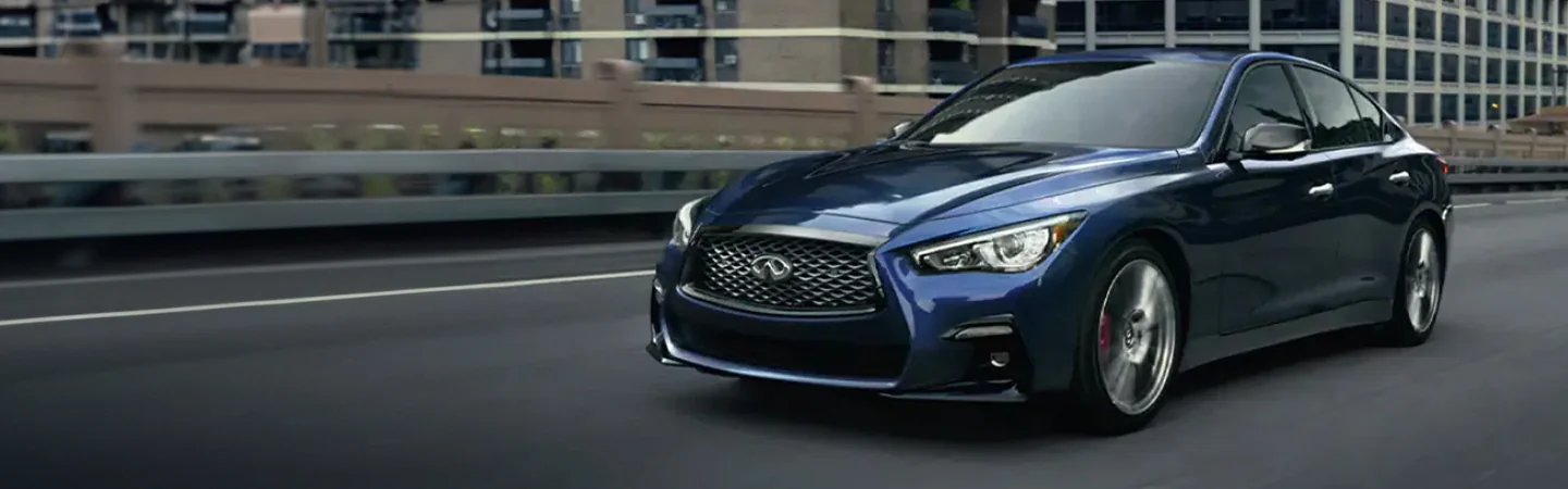 2024 INFINITI Q50 Specs blue color front view