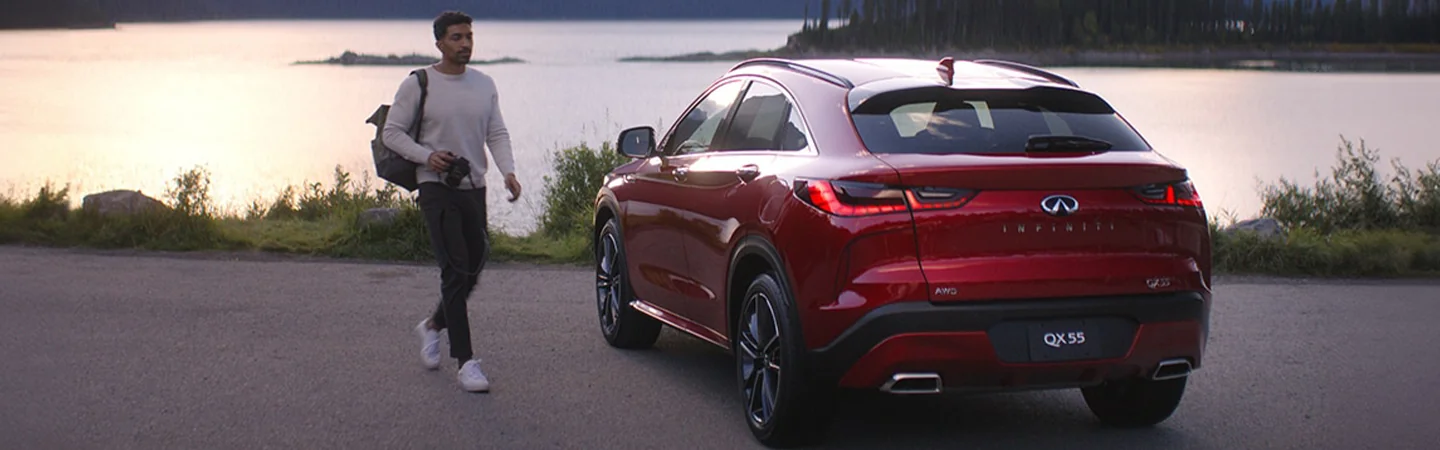 2024 INFINITI QX55 Specs redcolor backview