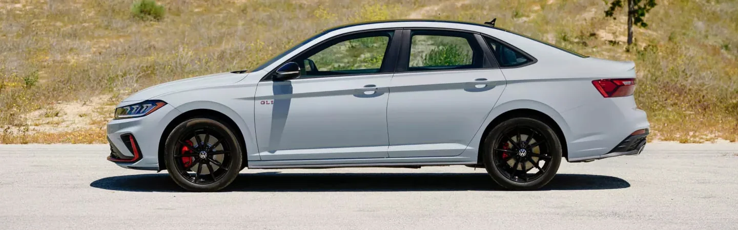 Side view of a parked 2024 Volkswagen Jetta GLI