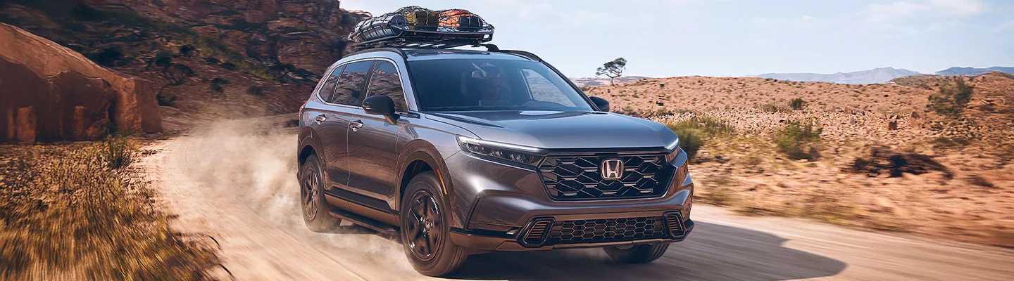 Honda SUV in desert driving