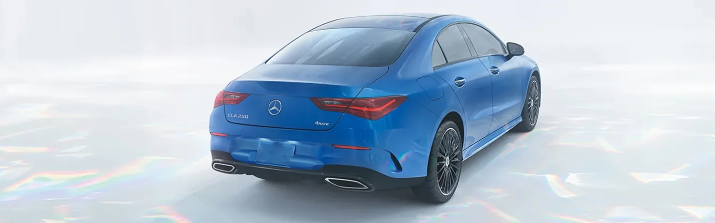 2025 Mercedes-Benz CLA Specs blue color and back view