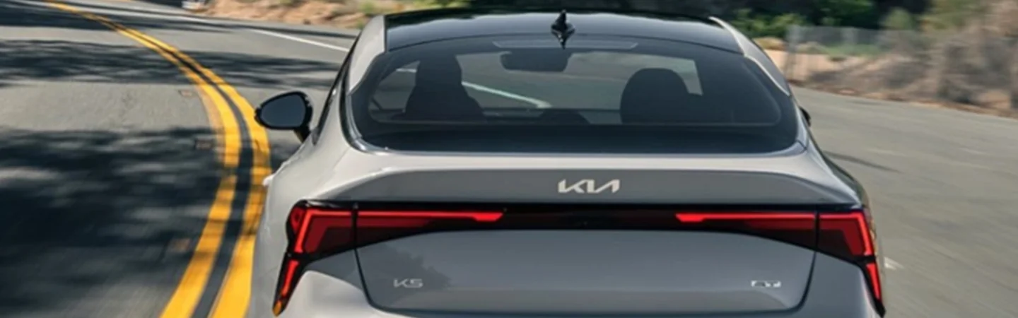 2025 Kia K5 GT Specs back side in white
