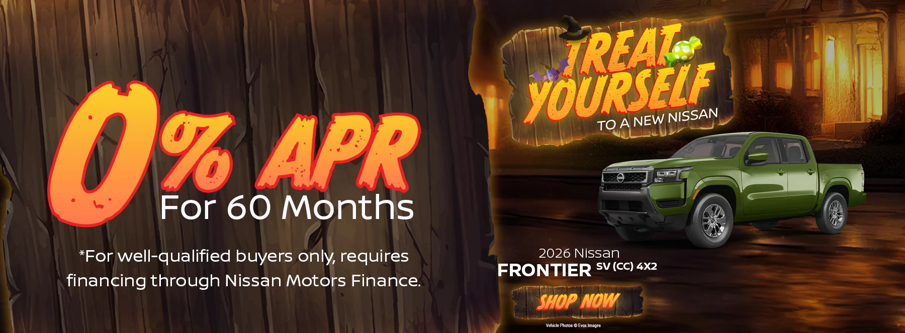 2026 Nissan Frontier SV (CC) 4x2 0% APR for 60 months *For well qualified buyers only, requires financing through Nissan Motors Finance.