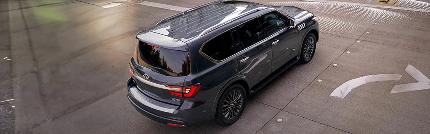 2024 INFINITI QX80 Specs back side in silver 