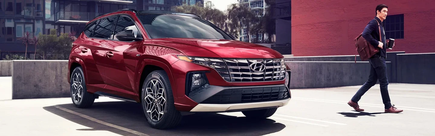 2024 Hyundai Tucson Specs front side in red