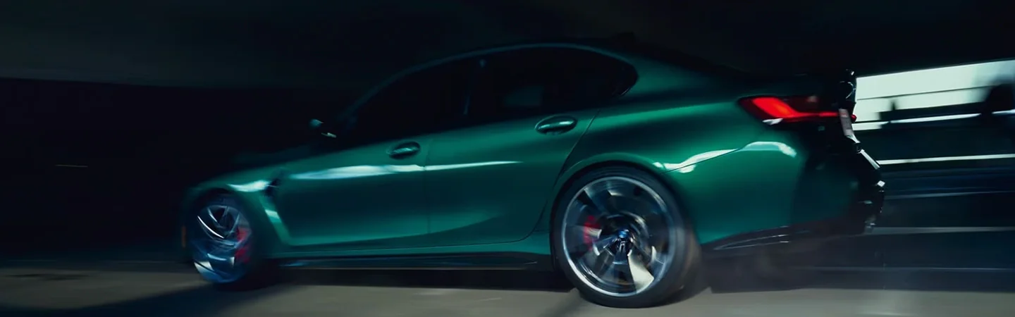 2024 BMW M3 green sideview