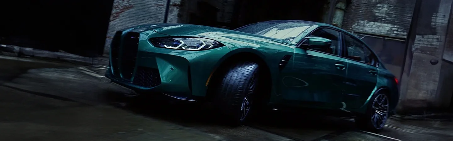 2024 BMW M3 green frontview