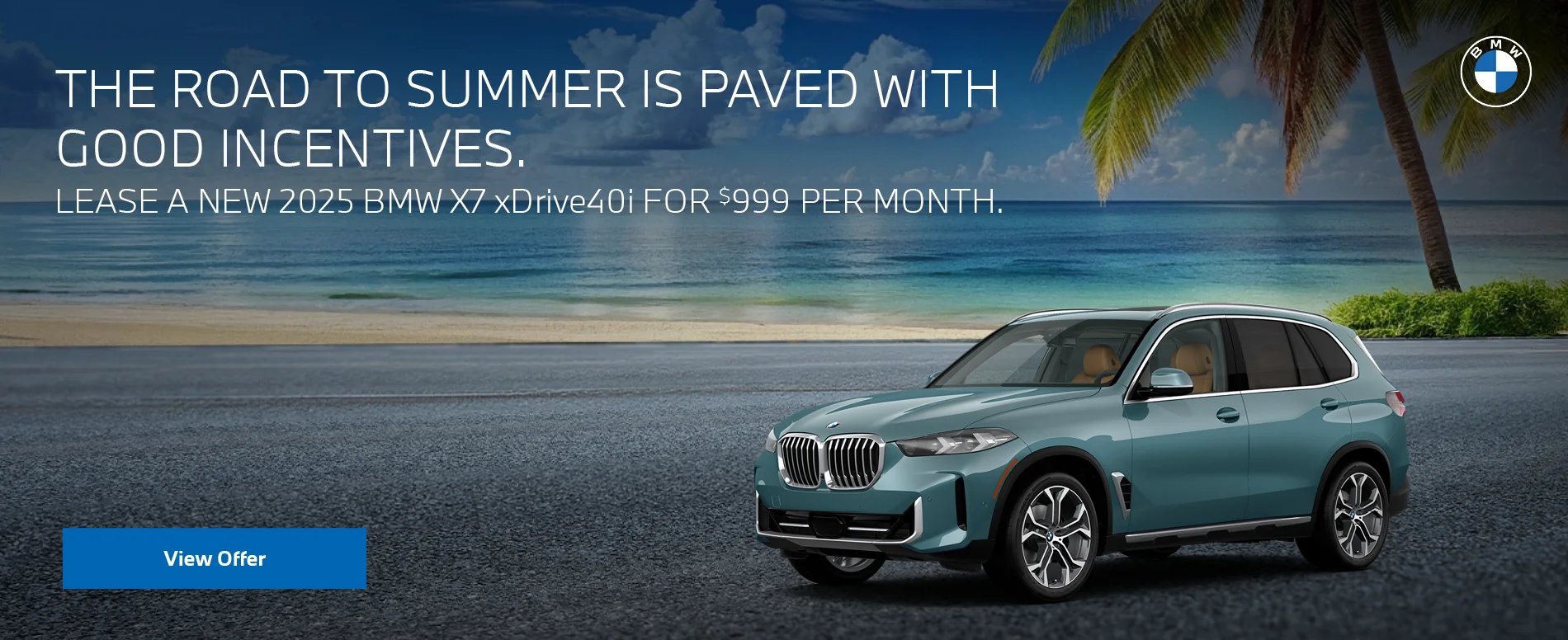 LEASE A NEW 2025 BMW X7 xDrive40i FOR $999 PER MONTH.