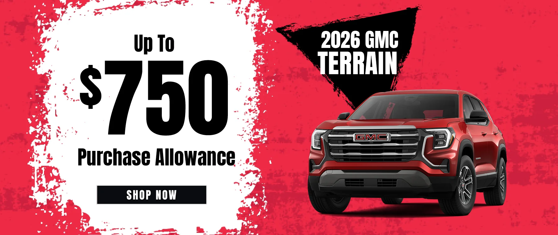 2026 GMC Terrain Up To $750 Purchase Allowance