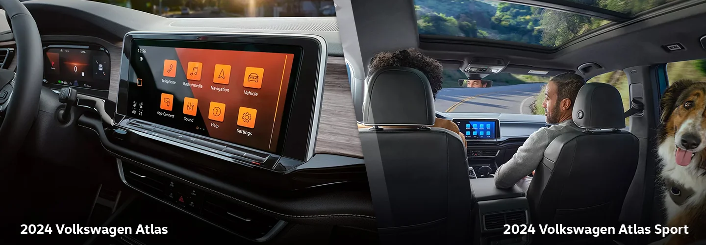 2024 Volkswagen Atlas vs Atlas Cross Sport interior image