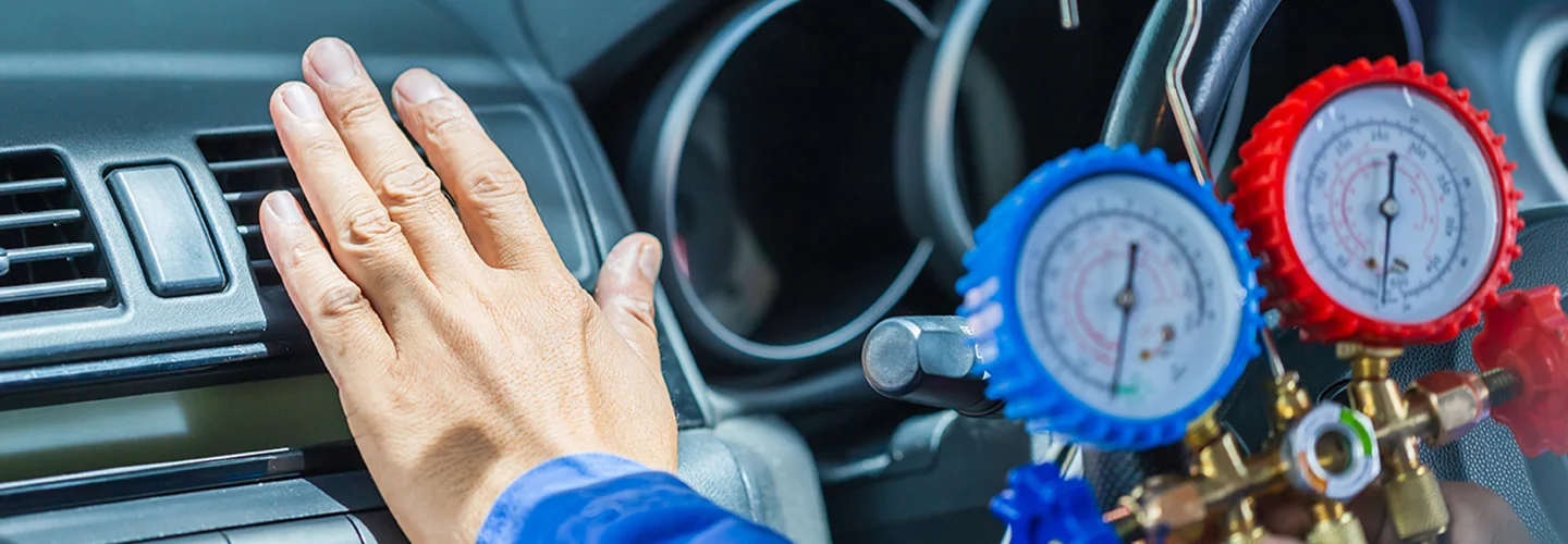 hand on air conditioning