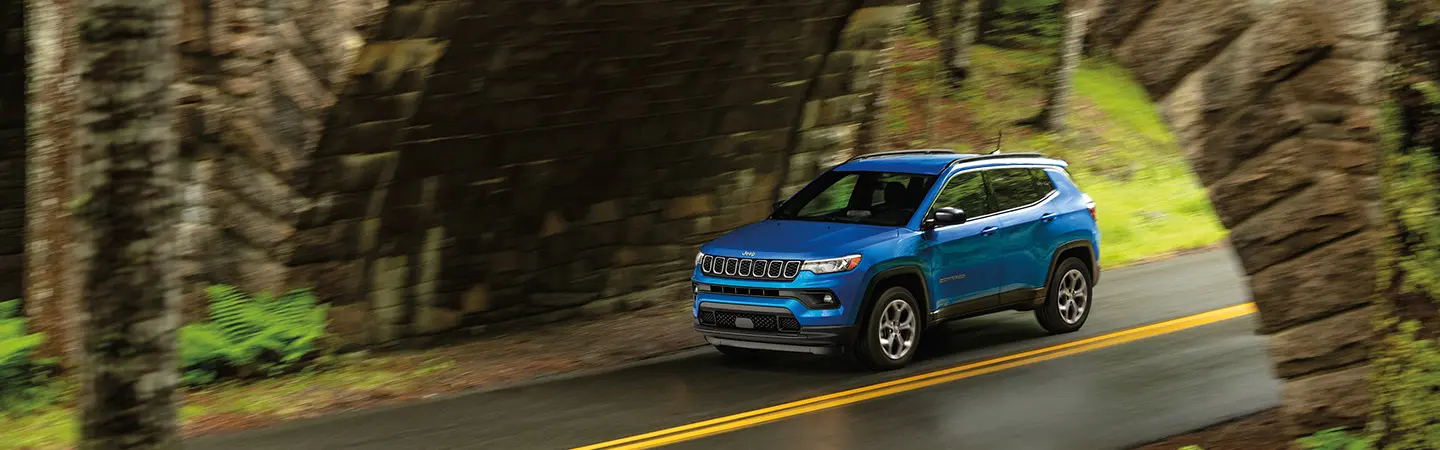2024 Jeep Compass Specs sliver color and front view