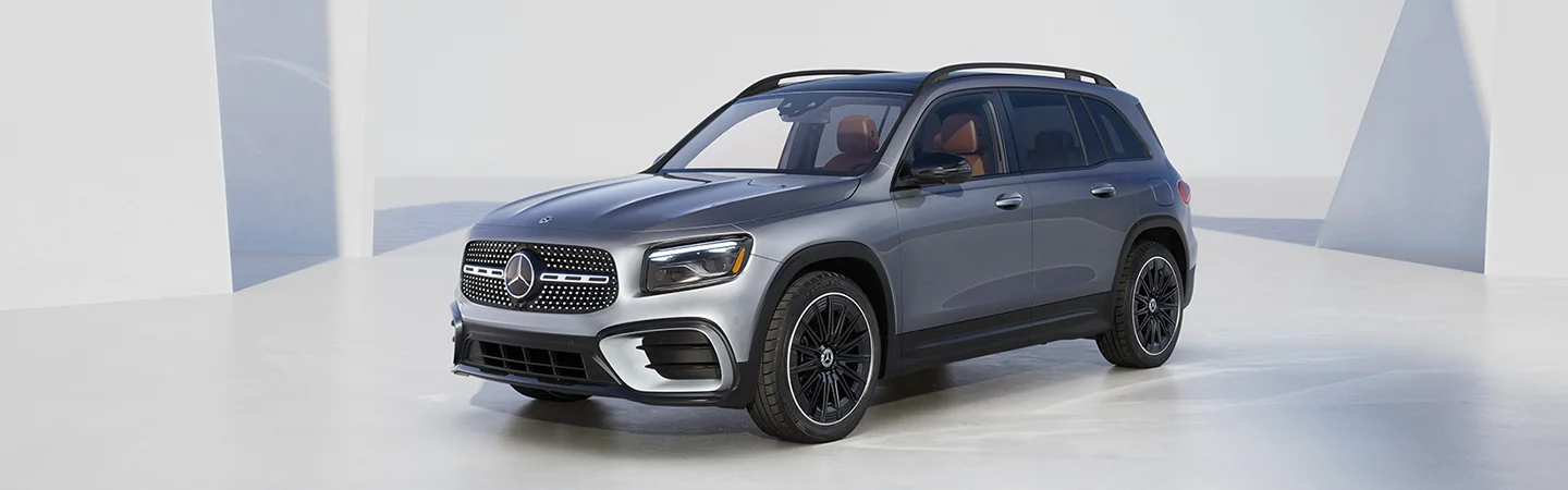 2025 Mercedes-Benz GLB parked in a studio setting