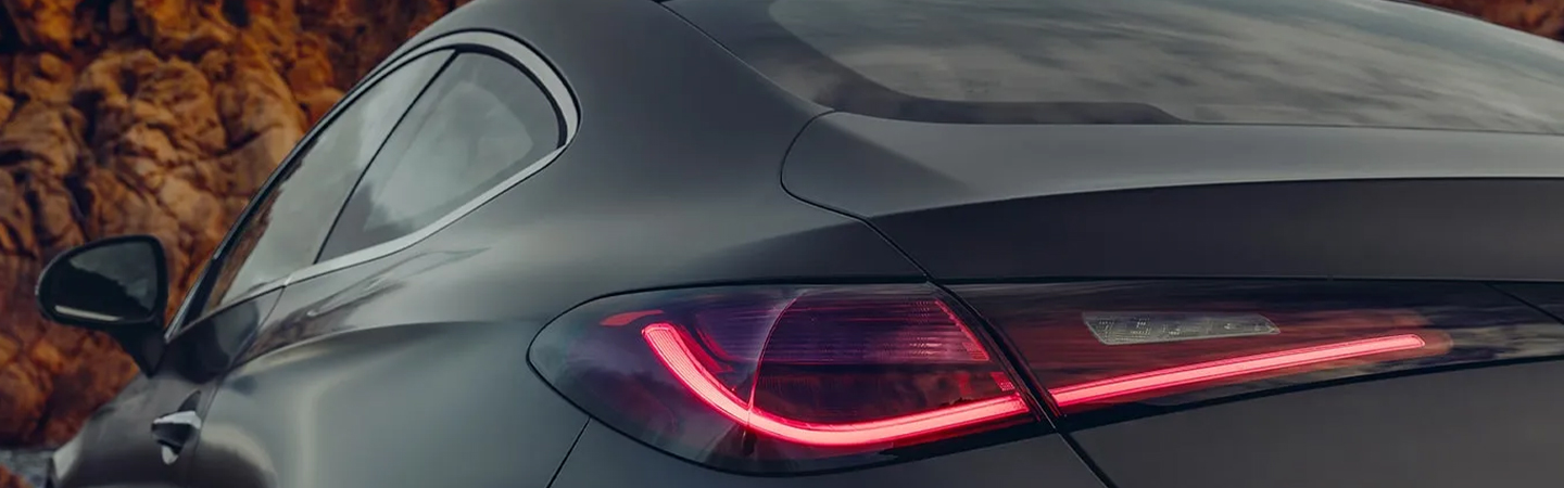 A2024 Mercedes-Benz CLE Coupe Specs black color back lightview